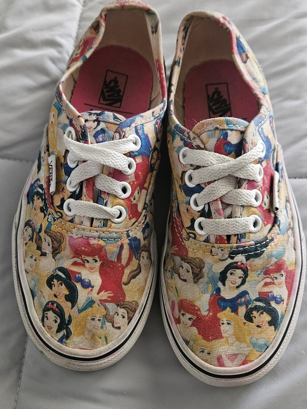 Vans Disney Princess Print Low Top Sneakers Size 1.5